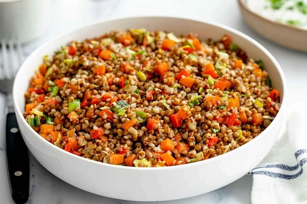 Kasza gryczana z warzywami: obniżenie poziomu fitynianów i błonnik